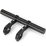 Upgrade Your Ride with This 8" Bike Handlebar Extender – Durable Aluminum Alloy, Dual Clamp Bracket for Secure Fit, Compatible with 0.88" to 1.3" Diameter Handlebars (Sleek Black Design).
