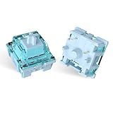 ELUTENG Ice Blue Mechanical Keyboard Switches 100 Pieces 48gf Tactile Switches for Gaming Mechanical Keyboards 5 Pins POM Stem Pre Lubed Key Switches Compatible with MX Mechanical Keyboard Switch Set