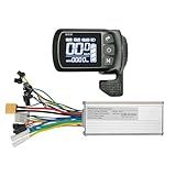 24V 36V 48V Ebike Controller Kit 25A 500W Brushless Motor Controller and Ebike LCD Display with Thumb Throttle 2in1 Electric Bike Motor Controller Electric Bicycle Speed Controller Scooter Controller