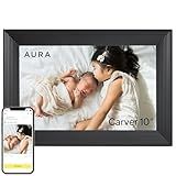 Aura 10" HD WiFi Digital Picture Frame – Free Unlimited Cloud Storage – Send Photos from Phone – No Subscription – Auto On/Off – Gift for Parents & Grandparents (Black, 10")