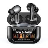 Szwdo Wireless Earbuds, ENC Noise Cancelling Ear Buds with Smart Touchscreen Case, 48H Playtime for Sports & Working, Bass Stereo Sound, Bluetooth 5.4 Headphones for iPhone 17/16/15/14/13/Android