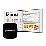 LIGHTNING ADS Digital Signage Player for Restaurants – No Subscription Needed, Includes Free Upload & Menu Scheduler, Unlock Affordable Premium Tools: Template Builder & AI Enhancer