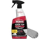 Weiman Daily Cooktop Cleaner & Degreaser, 22 Fl Oz with Microfiber Cloth