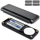 Elevation Lab AirTag 10-Year Extended Battery Case - Uses AA Batteries - 14x More Capacity Than CR2032 TimeCapsule | Waterproof, CR 2032 Battery Replacement (4-Pack)