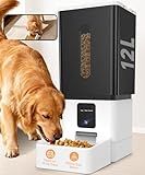 Automatic Dog Feeder Large Breed: 12L/50 Cups with HD 1080P Camera - 5G WiFi Anti-Clog Timed Dog Feeder for Golden Retriever Busy Owners by UTCG