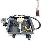 Patio Heaters Glass Tube Burner Module Replacement 47 000 BTU SGT Pattern Burner Replacement Parts with Regulator Valve Assembly Kit for Pyramid Square Glass Tube Patio Heater (3 Bolt Hole)