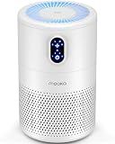 MOOKA Air Purifiers for Home Large Room up to 1076ft², H13 True HEPA Air Filter Cleaner, Odor Eliminator, Remove Smoke Dust Pollen Pet Dander, Night Light, B-D02L White