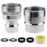 SDTC Tech 2 Pack Dishwasher Faucet Adapter 15/16-27 Male or 55/64-27 Famale
