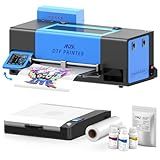 MZK A3 Pro XP600 DTF Printer,Automatic Time Cleaning Printhead Maintain+Ink Anti-Clog Filter,2X-Speed Compared to L1800,5" Rotatable Touch Screen,Dual Ink Level Alert,Film Cutter,Gift Ink 2 Years