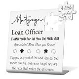 Mortgage Loan Officer Appreciation Gift, Inspirational Puzzle Plaque, Thank You Gift for Mortgage Professionals, Motivational Desk Decor, Stainless Steel Plaque with Inspirational Quotes,WLK106