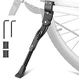TOPCABIN Bike Kickstand Adjustable Aluminium Alloy Bicycle Kickstand Bike Side Kickstand Fit for 22" 24" 26" 28" Mountain Bike Road cycling/BMX/MTB (Black for 22-24-26-27-28 inch bike)