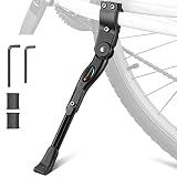 TOPCABIN Bike Kickstand Adjustable Aluminium Alloy Bicycle Kickstand Bike Side Kickstand Fit for 22" 24" 26" 28" Mountain Bike Road cycling/BMX/MTB (Black for 22-24-26-27-28 inch bike)