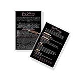 Wood Therapy Body Contouring FAQ Infocard | 30 Pack | 4x6” inch Large Postcard Size | Wood Therapy Client Handout Card | Fascia Massage Black with Rosey Pink Design