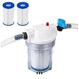 BAOSHISHAN Ice Bath Water Filter Kit, 5'' 20 Micron Filter Cartridge, 1/2" FNPT Filter Housing with Air Valve, 2 x 1/2" MNPT Fittings, Housing Wrench, Compatible with Cold Plunge Tub & Chiller