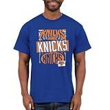 Junk Food NBA - New York Knicks - Ripped Logos - Officially Licensed Adult Short Sleeve Fan Tee for Men and Women