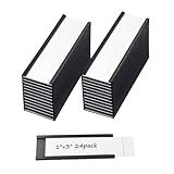 24 Pack 1" × 3" C Channel Magnetic Label Holders for Metal Racks Shelves Tool Box Drawers Magnetic File Cabinet Labels