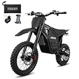 ABKDO 4000W Peak Electric Dirt Bike for Teens Adults, 45 MPH Max Speed, 40 Miles Range, 48V 23Ah Removable Battery, 14" Front/12 Rear Tires,Reverse Function,with Phone Holder & Disc Lock