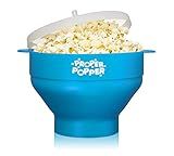 The Original Proper Popper Microwave Popcorn Popper, Silicone Popcorn Maker, Collapsible Bowl BPA Free & Dishwasher Safe - (Turquoise)