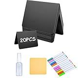 20PCS Mini Chalkboard Signs for Food, Reusable and Reserved Table Signs, Food Labels for Party Buffet, Easy to Write and Wipe Out, Catering Supplies Buffet Display, Place Cards