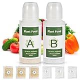 Tigvio 800ml Hydroponic Nutrients A&B for Aerogarden Plant Food Growth - Fertilizer for Indoor Hydroponics Garden & Growing Vegetables, Fruits, Flowers (800ml)