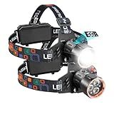 Rechargeable Headlamps 2Pack, 3000LM Super Bright Head Lamp, 90°Angle Head Lights For Forehead, 4Mode Led Headlamp Rechargeable,Adjustable Focus Headlamps for Adults Hard Hat Camping Essentials Gear