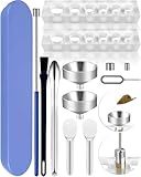 LELELUK Filling Tool Kit - Home & Lab Supplies with Micro Funnels & Lab Scoops - Complete Set with Instruction for Material Filling #000 00 0 1 2 3