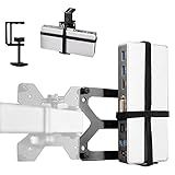 VIVO Universal Docking Station Mount for Workstation, Behind Monitor VESA Mounting, Under Desk Installation, Heavy Duty C-clamp Options, Fits Docking Stations up to 10 inches Wide, MOUNT-DS01