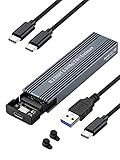 M.2 NVME SATA SSD Enclosure Adapter ,V VCOM USB 3.2 Gen 2 10Gbps NVMe PCI-E 6Gbps SATA M-Key / B+M Key Solid State Drive External Adapter with UASP Trim, for SSDs 2242 2260 2280