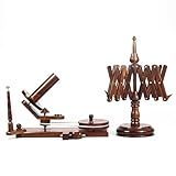 Wooden Yarn Winder with Swift – Manual Yarn Ball Winding Tool for Knitting and Crocheting – Combo Kit (Winder + Swift Rosewood)