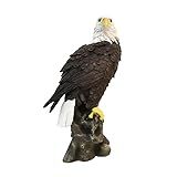 VV-Ladybug Garden Decor Sculptures Statues Outdoor, Bald Eagle Statue Christmas Animal Decoration, Home Patio Decor Gardening Gifts for Porch,12.99Inch Tall