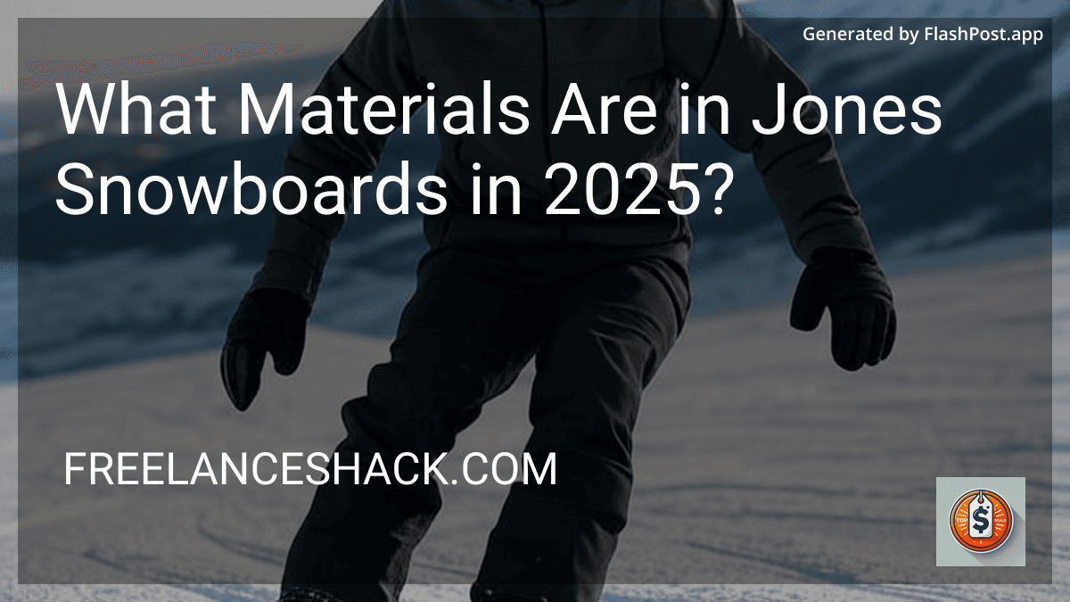 What Materials Are in Jones Snowboards in 2025? image
