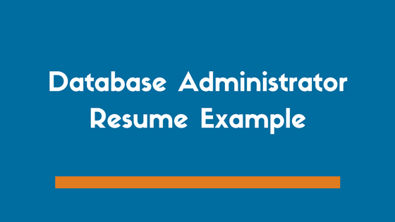 Database Administrator Resume Sample image
