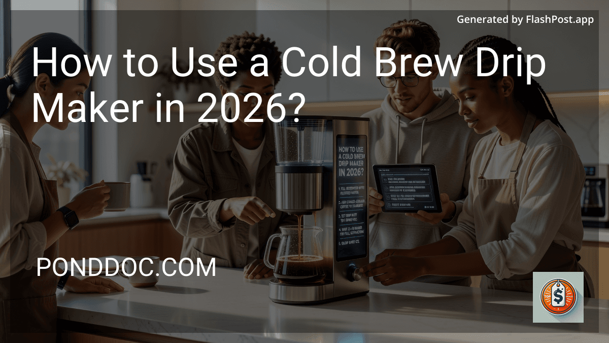 How to Use a Cold Brew Drip Maker in 2026?