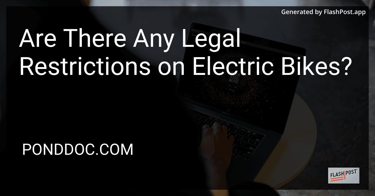 Are There Any Legal Restrictions on Electric Bikes? preview