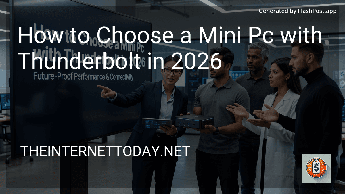 How to Choose a Mini Pc with Thunderbolt in 2026 preview