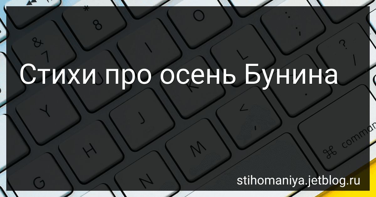 Стихи про осень Бунина preview
