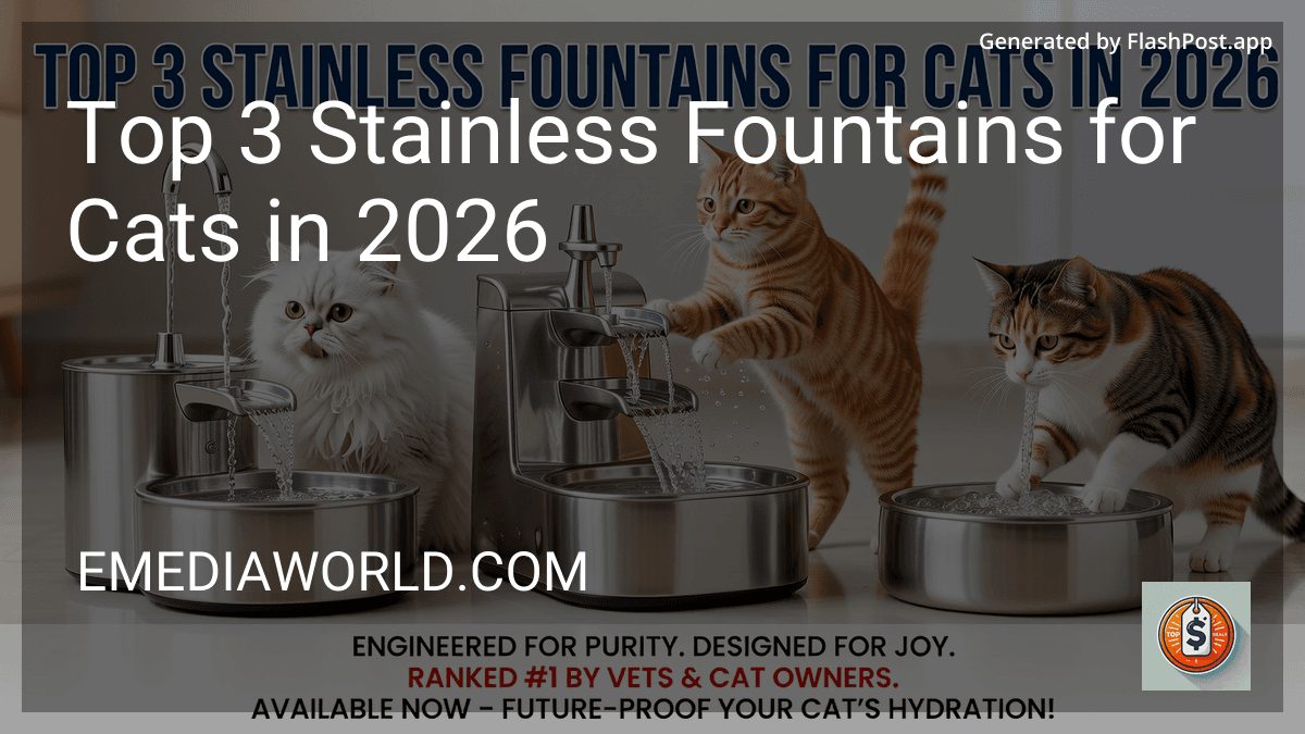 Top 3 Stainless Fountains for Cats in 2026 preview