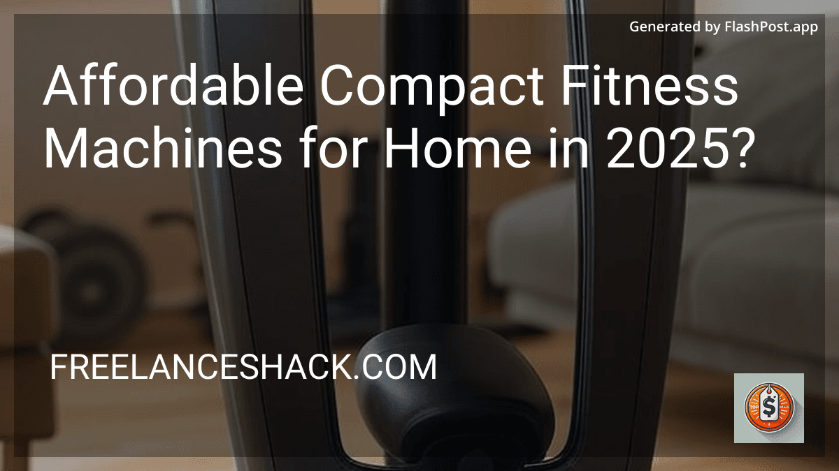 Affordable Compact Fitness Machines for Home in 2025? image