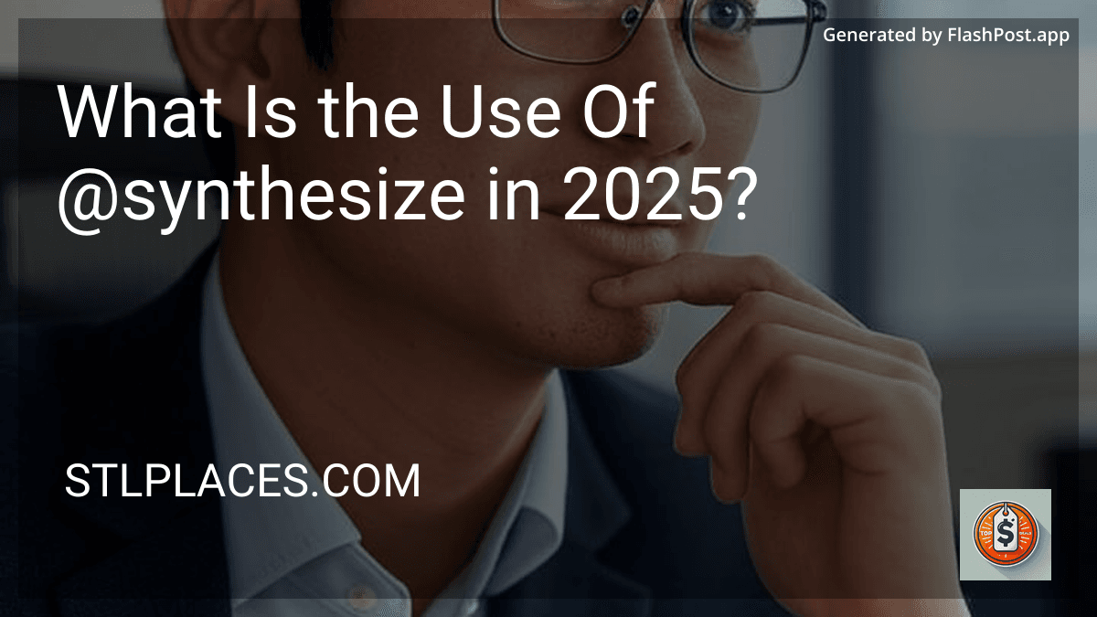 What Is the Use Of @synthesize in 2025? image