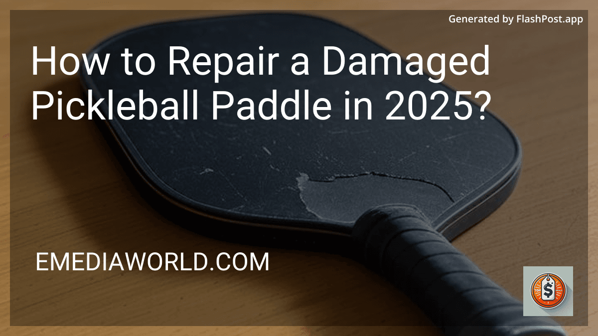 How to Repair a Damaged Pickleball Paddle in 2025? image