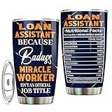 MONIZILUCKY Loan Assistant Tumbler 20oz – Stainless Steel Insulated Travel Mug for Men & Women, Coffee Cup Gift for Loan Assistant, Work, Office, Retirement, Birthday, Christmas, Appreciation