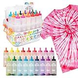 Tulip One-Step Tie Dye Kit, Large Group Activity, Gift, 14 Vibrant Colors, Permanent Fabric Dye, Easy Clean-up, 18 Prefilled Full-Size Bottles and Tools