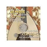 La Bella OU80A-C Oud String 12- String Set Arabic CC Tuning Plain Nylon Silver Plated Wound 27-43