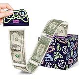 Neon Surprise Money Box Gift Pull for Game Lover- Happy Birthday Money Box for Cash Gift Set Included Happy Birthday Card and 35Pcs Transparent Bags, Fun Birthday Gift for Kids Boys Girls