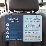 NIVRANA Rideshare Sign 2-Pack - Universal, Large Sign for Better Customer Relations, Higher Ratings and More Tips with Uber, Lyft, Rideshare Drivers