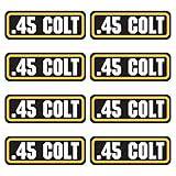 45 COLT Ammo Can Stickers, (3"x1.06",8 Pack) Vinyl Decals for Ammo Cans Metal, Storage Box, Gun Cases, Bullet Box & Ammo Pouch Labels for Organizing
