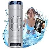 H2ORIGIN PULSE Hydrogen Water Bottle Generator, Up to 9000 PPB Hydrogen Bottle Water Ionizer with SPE/PEM Technology, 3-in-1 Portable Universal Adapter and Refreshing Mist Spray for Home Hydration