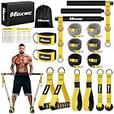 HOXWC Heavy Pilates Equipment, Portable Pilates Bar Kit with Resistance Bands, Professional Adjustable Squat Workout Equipment for Men, Home Gym Muscle Strength Training, Full Body Exercise