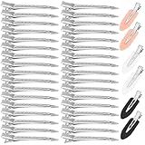 40 Pcs Hair Clips Women Styling, Alligator Metal Hair Clips, Hair Pin Curl Rollers Clips, 34 Pcs 3.5"Duckbill Sectioning Hair Clips and 6 Pcs 2.3"No Crease Clips