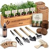 Indoor Herb Garden Kit, Herb Growing Kit for Kitchen and Windowsill